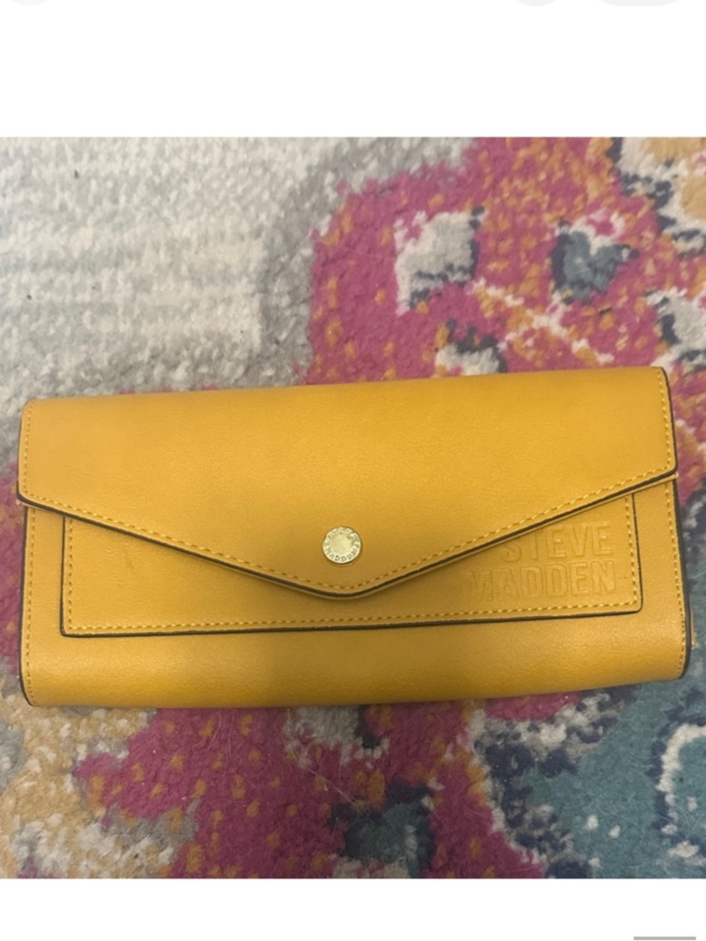 Steve Madden Mustard Yellow Envelope Wallet